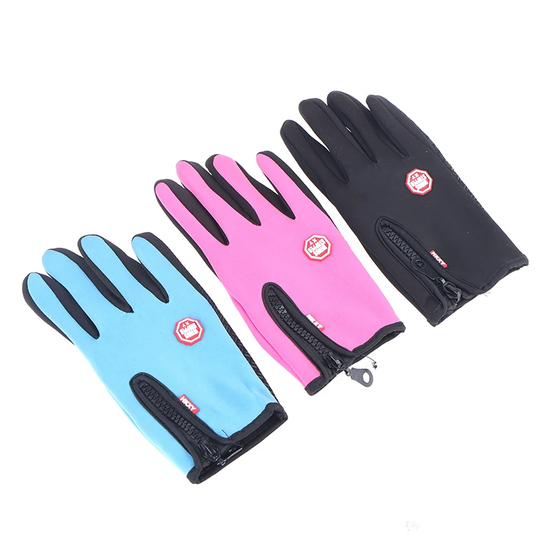 1 Pair Of Unisex Winter Warm Windproof Waterproof Thermal Touch Screen Gloves Mittens General Cycling Equipment Outdoor | Спорт и