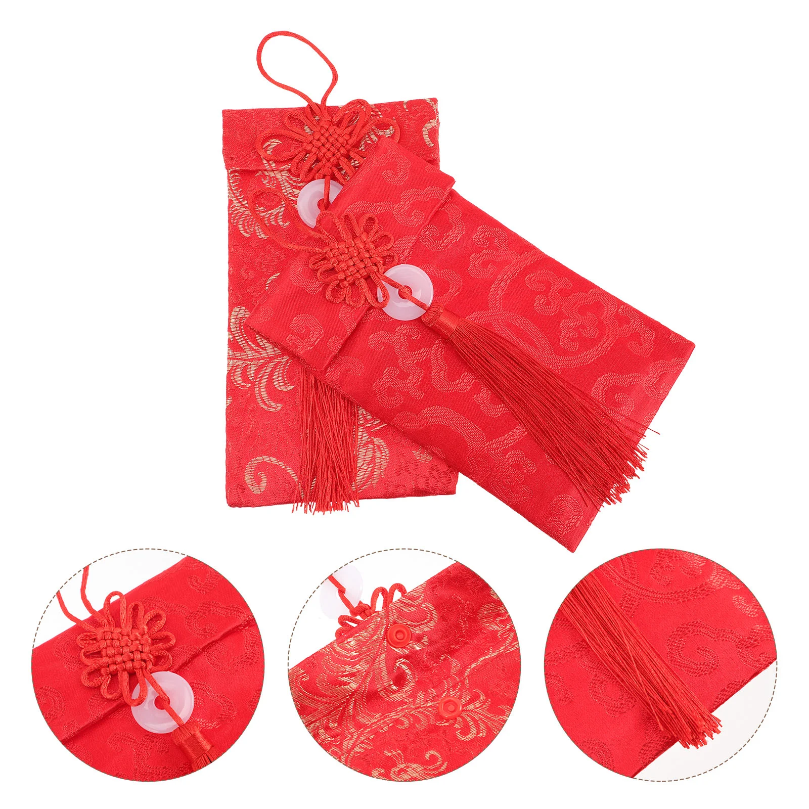 

Red Year New Envelopes Packet Envelope Money Chinese Packets Cloth Gift Luckyhongbaotraditional Silkspring Festival