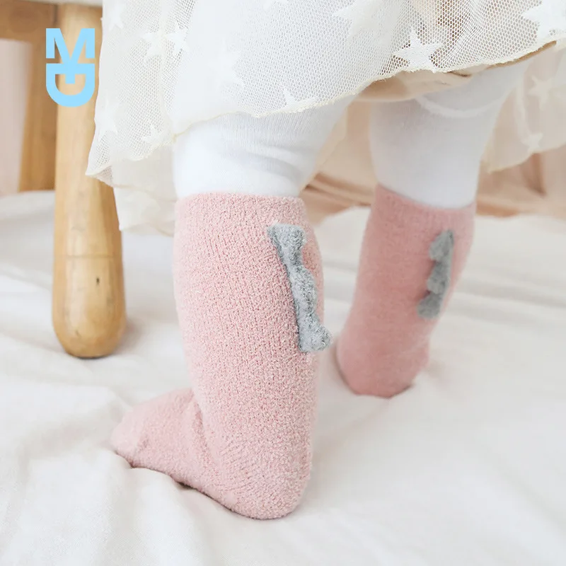 

New 6 Colors Winter Warm Cotton Soft Socks for Baby Girls Boys Infants Bebes Coral Fleece Skarpetki Kids Calcetines 1 Pair Sokke