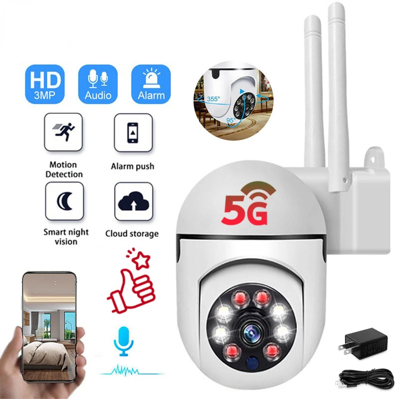 

Surveillance Camera Wifi Night Vision Full Color Automatic Human Tracking CCTV Video Security Protection Monitor Camera