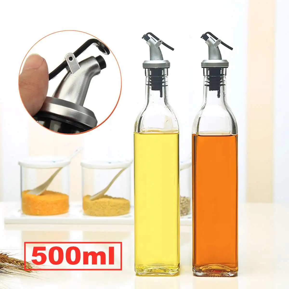 

2/3/4 шт., прозрачные бутылки для масла, 500 мл