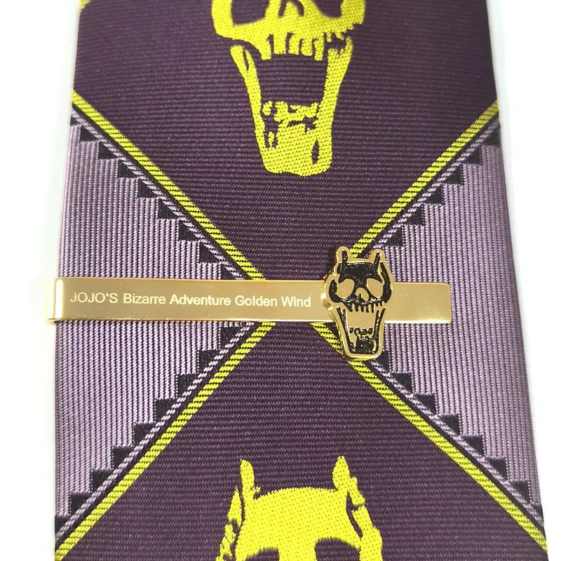 

1 Pcs Hot Japan Anime JoJo's Bizarre Adventure Golden Wind Kira Yoshikage Cosplay Gold Color Necktie Clip for Unisex Gifts Toys