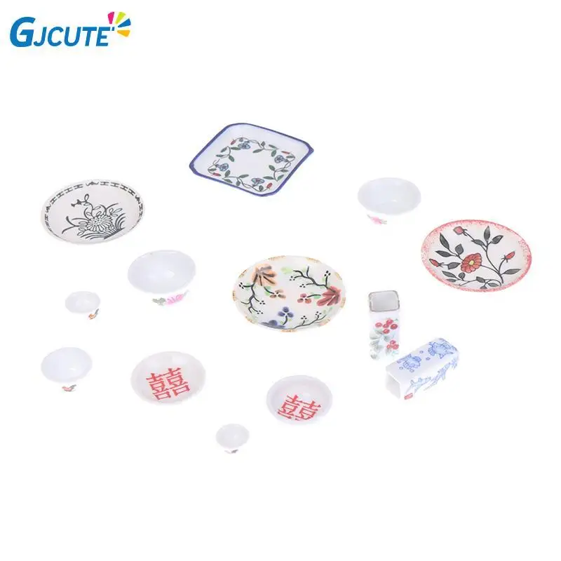 

1 шт. 1:12 миниатюрный кукольный домик, керамическая чаша петуха, банки, чашка, блюдо, модель посуды, кукольный кухонный декор, миниатюрная мебе...