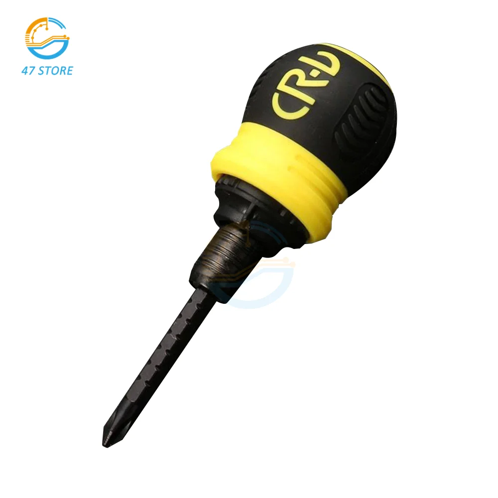 

Ratchet Telescopic Dual-purpose Screwdriver Short Phillips Screwdriver Hand Tool with Magnetic Household Screw Repair Tool