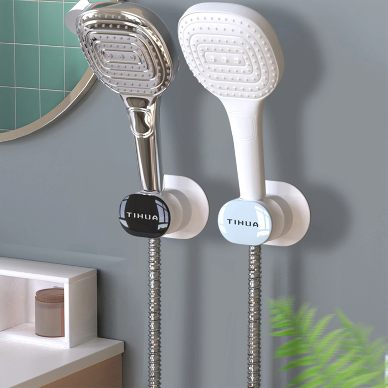 

Wall Mounted Shower Head Holder Multipurpose Adjustable Punch-Free Shower Stand Easy Installation Bathroom Tools Accessories