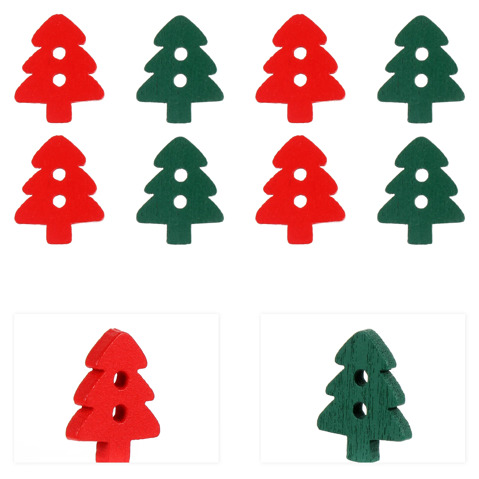 

300pcs Elaborate Beautiful Christmas Button Christmas Supplies Christmas Fastener Button Cloth Button