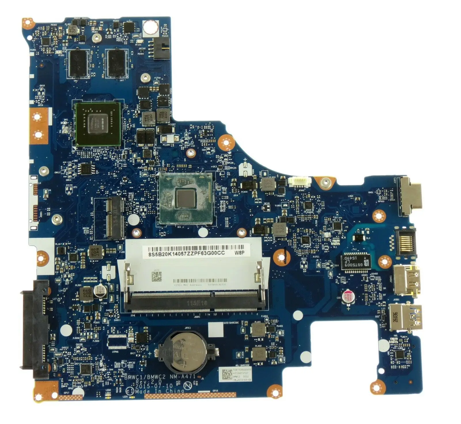 

FOR Lenovo 300-15ibr Motherboard nm-a471 Pentium n3700 GF 920m 1gb 5b20k14030