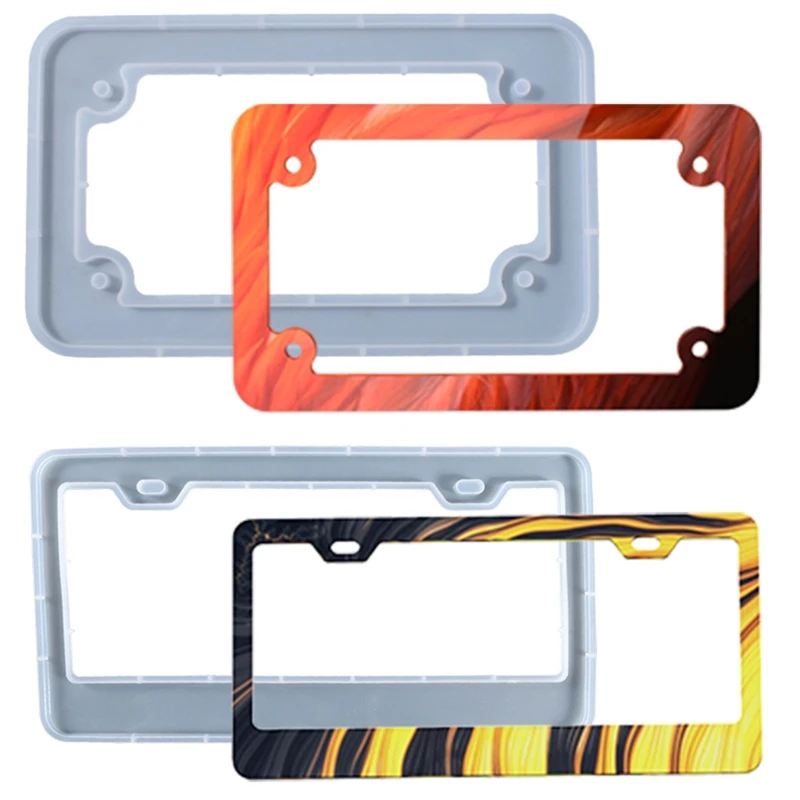 

License Plate Frame Resin Mold Car License Plate Protective Cover Silicone Mould