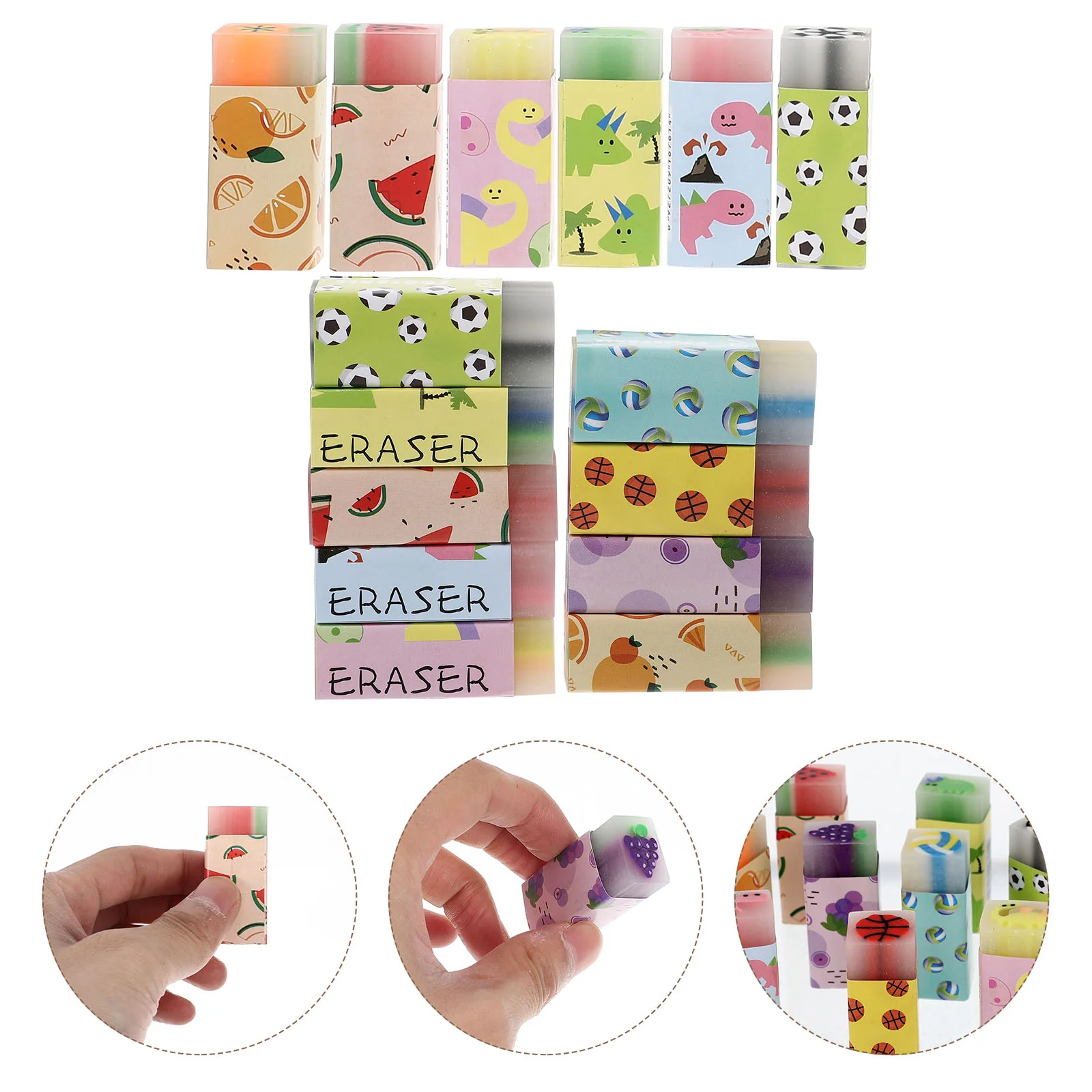 

Erasers Eraserkids Rubber Schooltoys Supplies Animal Fruit Decorative Bulk Party Student Small Novelty Funny Puzzlecartoon Mini