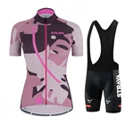 Женский летний комплект одежды Strava из Джерси с коротким рукавом и шорт, комплект одежды для езды на велосипеде на открытом воздухе, футболка для горных велосипедов, 2022