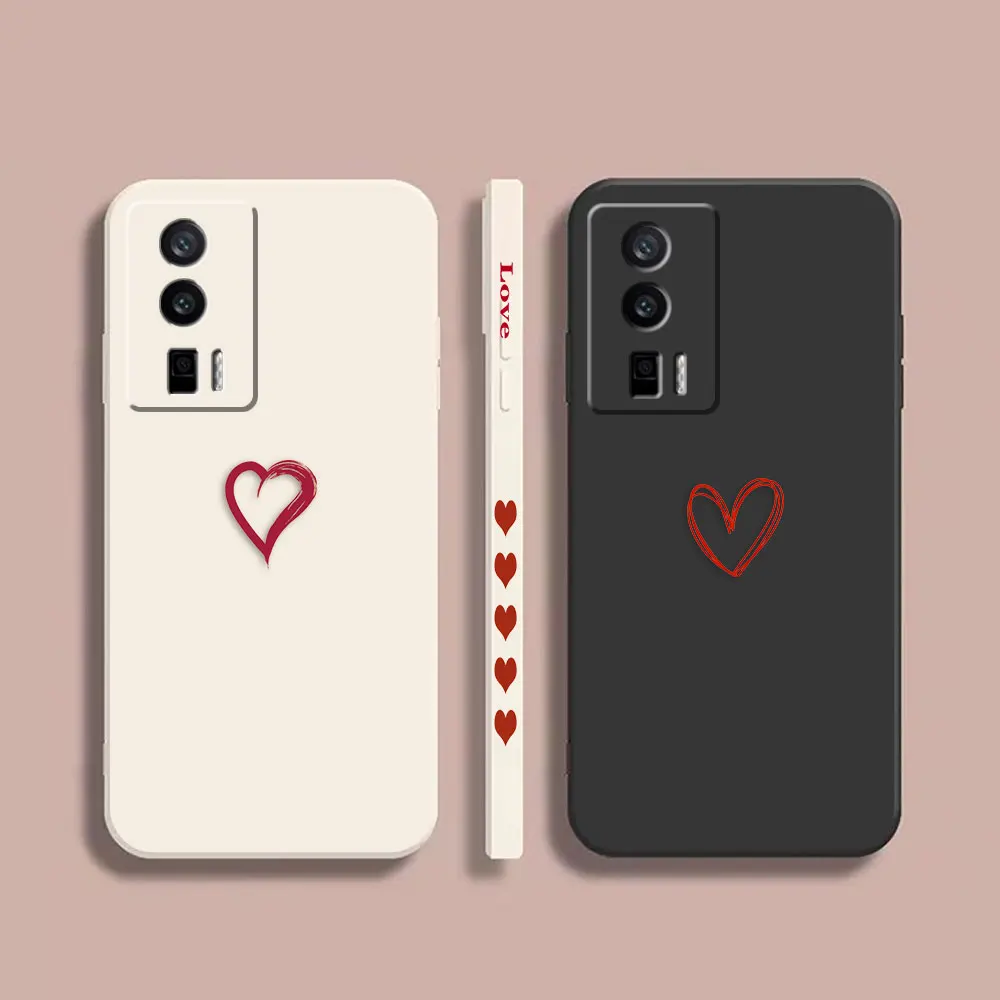 

Case For Redmi K60E K50 K40S K40 K30 K20 10C 9 8A 8 10 Pro 4G 5G Colour Simple Liquid silicone Case Simple Lover Line Art
