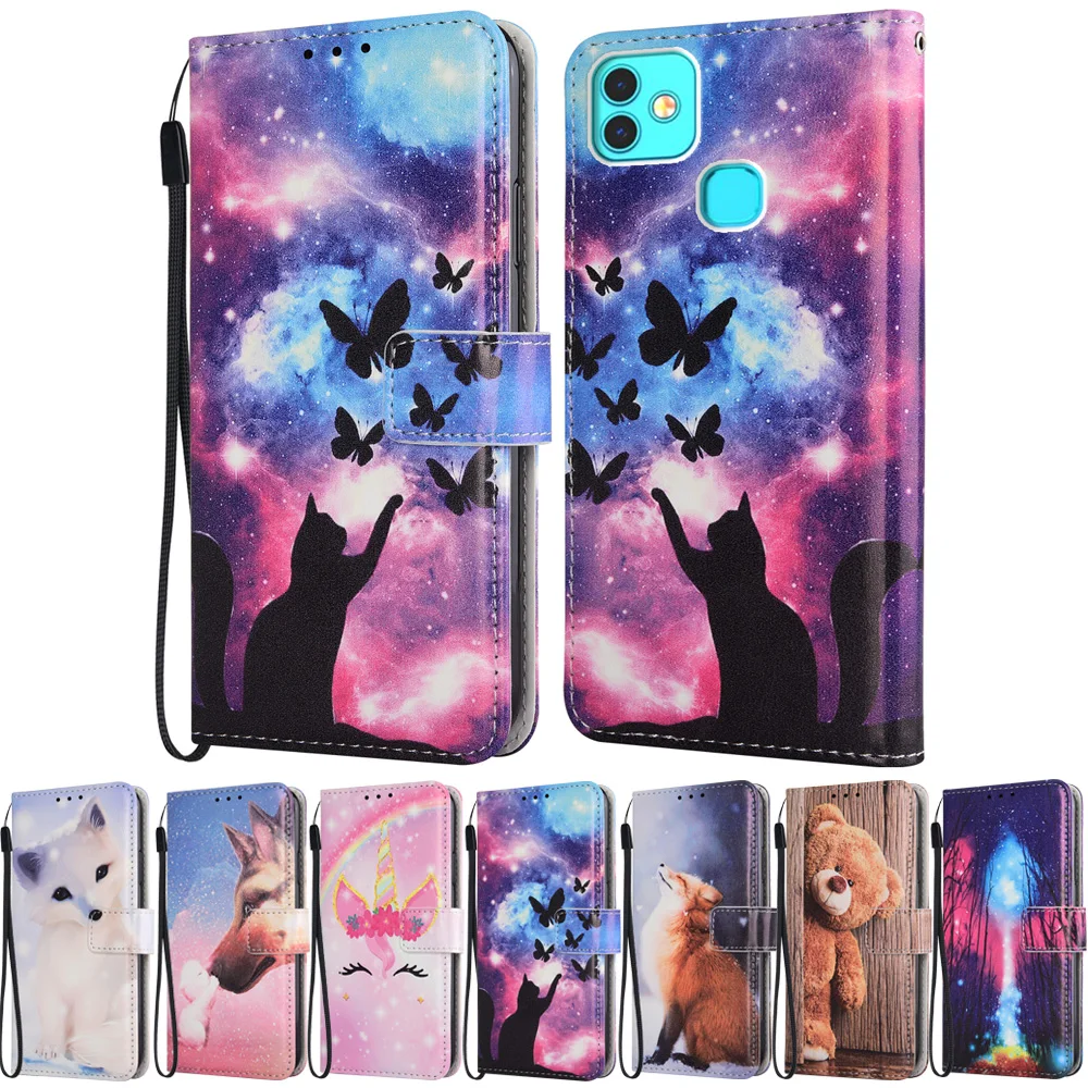 Чехлы для Fly Life Geo Sky Zen Compact Play View, милый кожаный чехол-бумажник для Fly Power Plus 5000, чехол с цветами