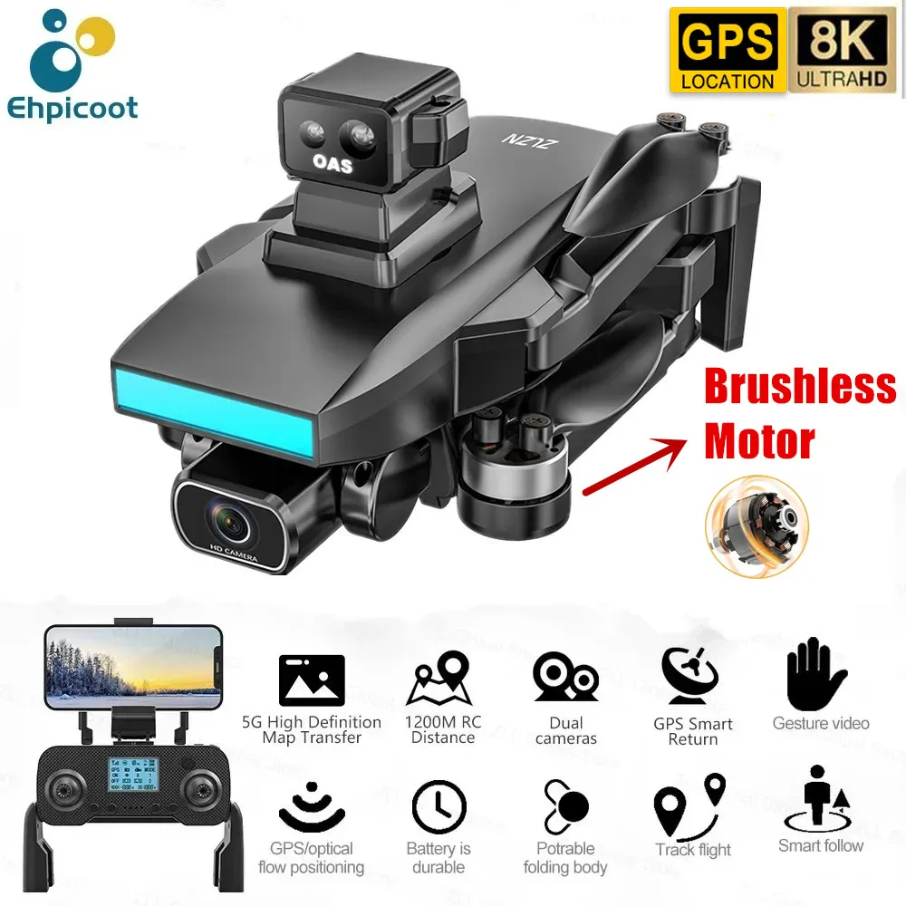 

SG107 MAX GPS Drone 8K Profissional Avoid obstacles ESC HD Camera FPV Drones Optical Flow Brussless RC Quadcopter VS L900 Pro SE