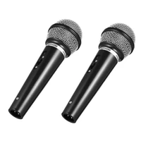 2pcs fake microphone playthings party microphone toys photo props black