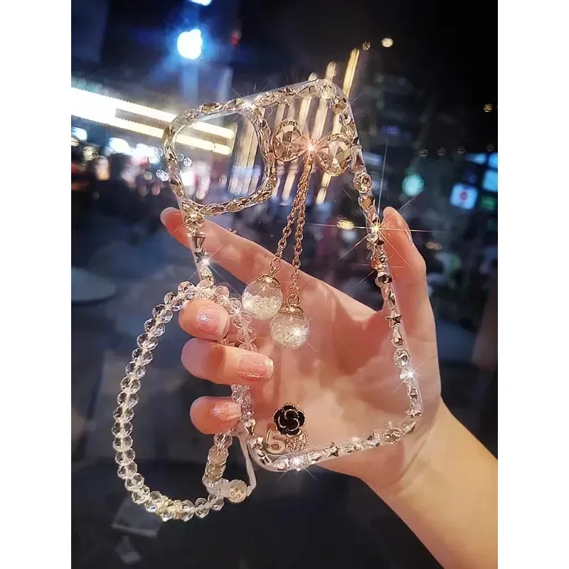 Модный и элегантный бриллиантовый чехол для Apple iPhone 16 12 13 14 15 Plus Pro Max