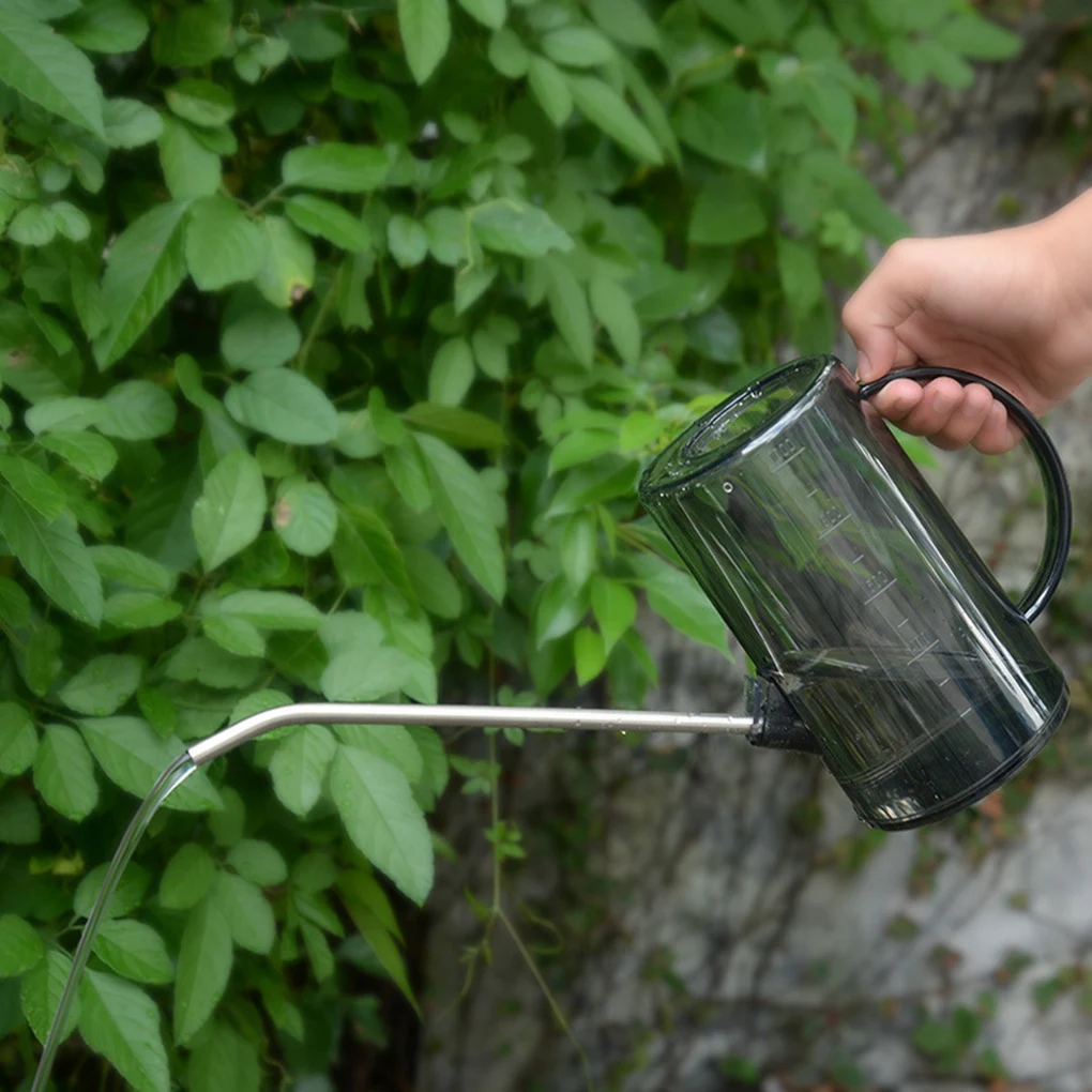 

Plastic Watering Can Transparent Long Mouth Watering Can Plant Patio Sprinkling Flowers Succulents Household Pot Gardening Tool