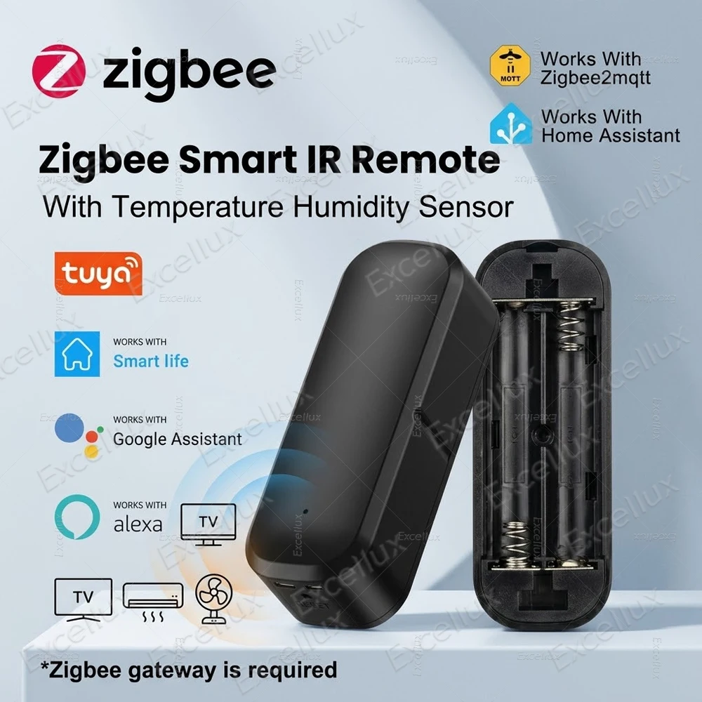 Фото Беспроводной ИК-пульт Zigbee, универсальный инфракрасный контроллер для телевизора, кондиционера, автоматизации, совместим с Smart Life TUYA Z2M №1
