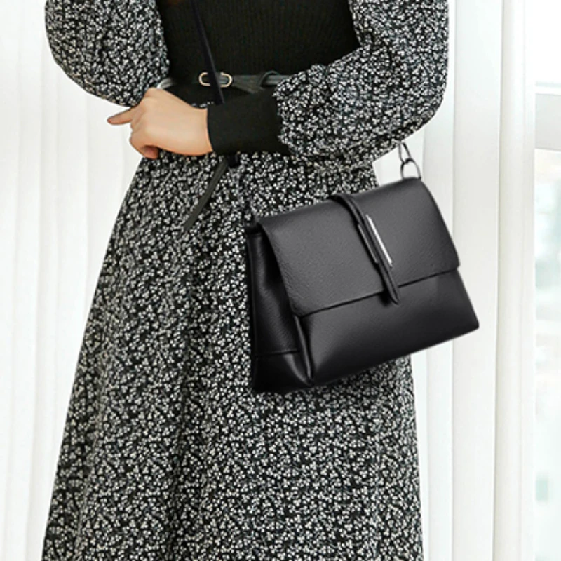

New Fashion Women Handbag Classic Crossbody Bags Simple Luxury Designer Messenger Bag Wide Straps Genuine Leather Shoulder Bags