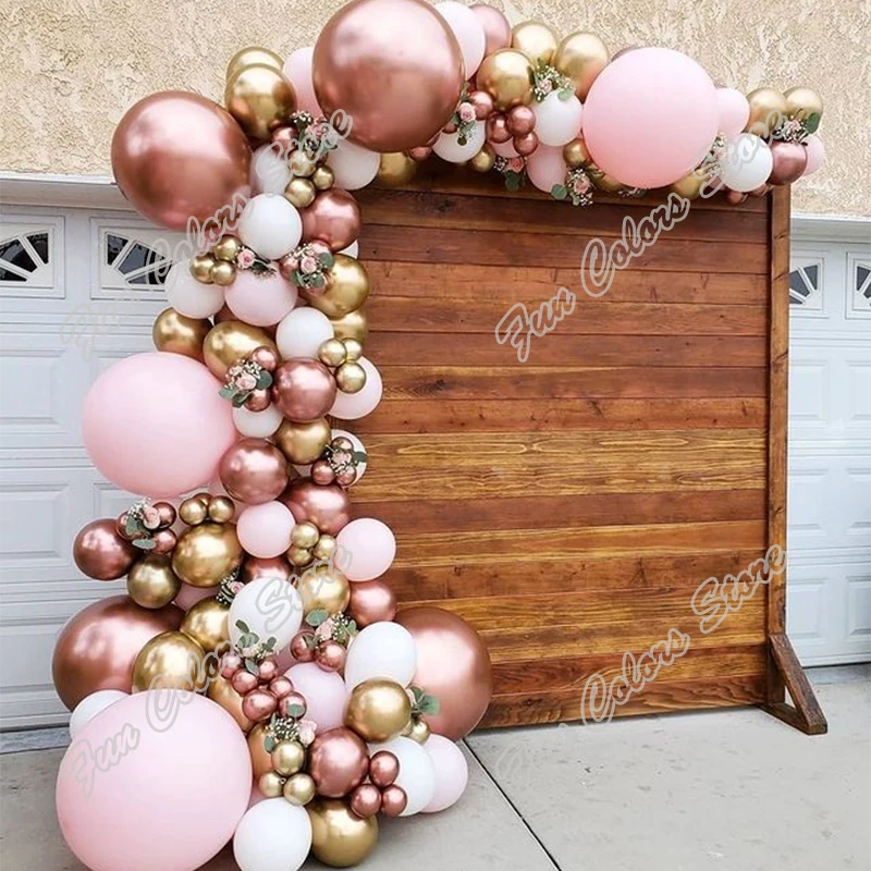 

Macaron Pink Balloon Wedding Birthday Party Supplies Backdrop Baby Shower Welcome Holiday White Decoration Balloon Garland Kits