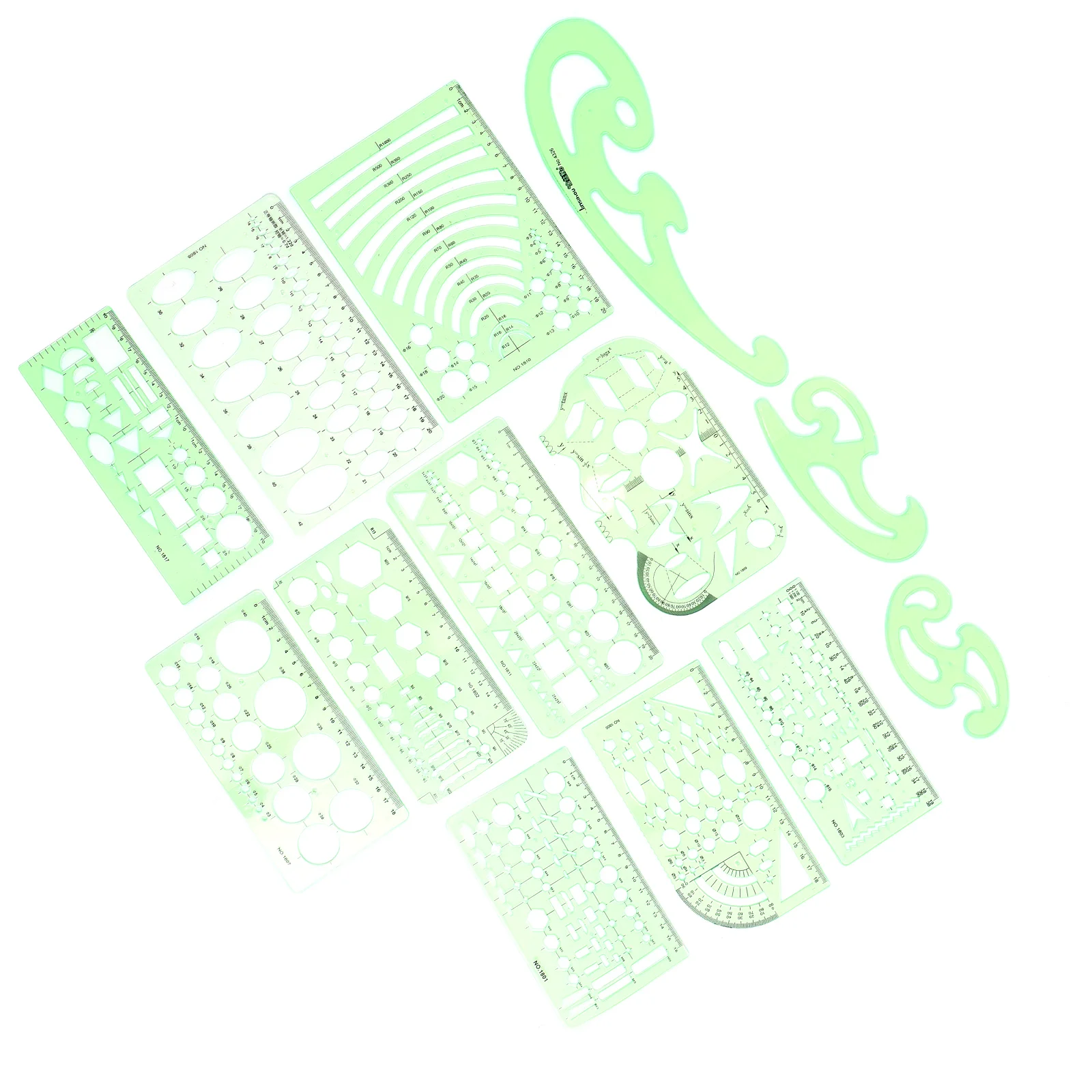 

Geometric Rulers Drawing Templates Ruler Template Stencil Circle Tool Measuring Geometry Design Interior Furniture Pattern