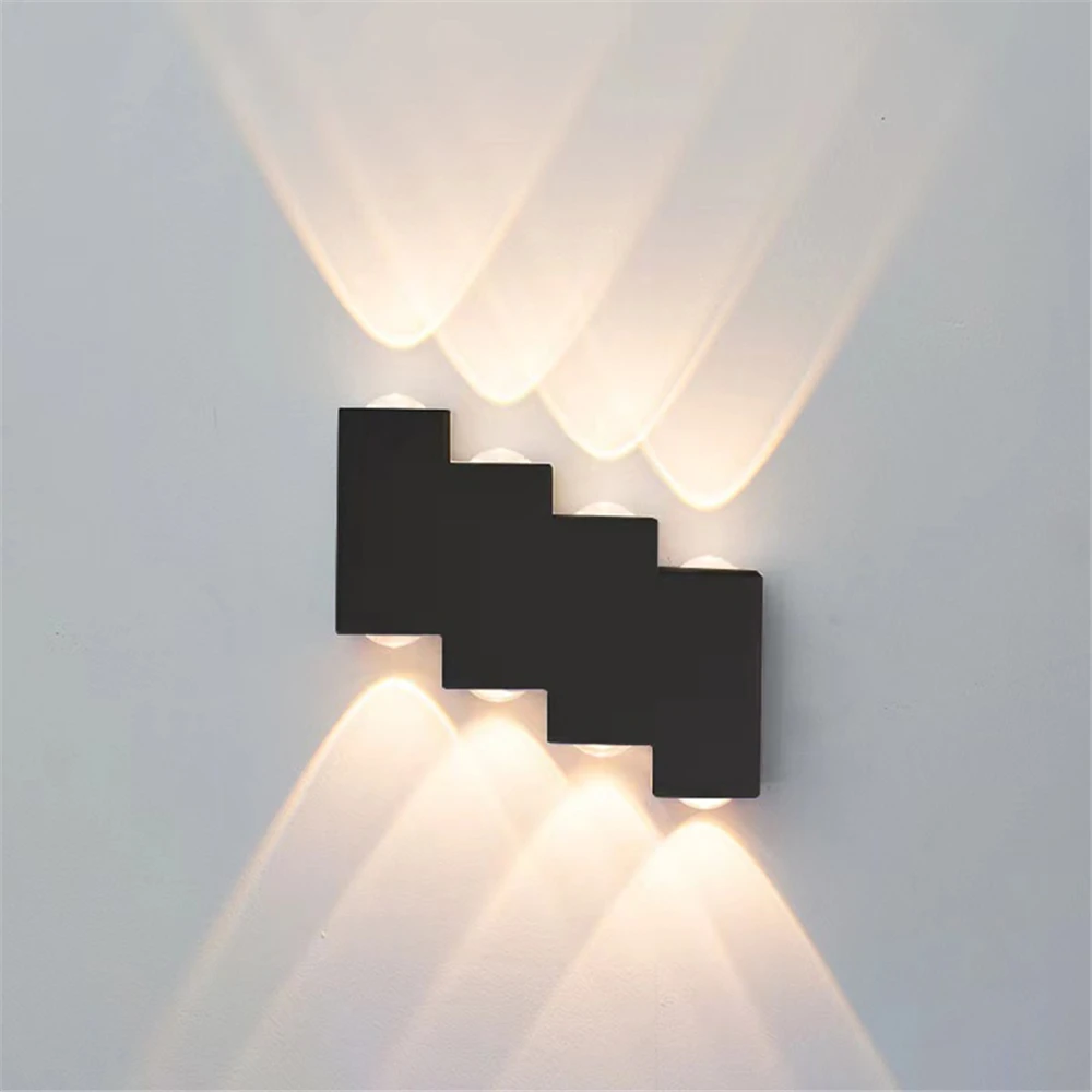 

4W 6W 8W LED Outdoor Waterproof Wall Lamp Modern Indoor LED Aluminum Sconce Porch Garden Lamp Balcony Aisle Corridor Wall Light