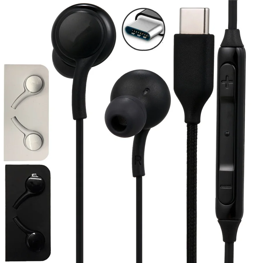 

10pcs/lot Type C Earphone For SAMSUNG S21 S20 Note 20 Ultra S20+ S21 Plus Earbuds USB-C Earphone IG955 Type C headphones