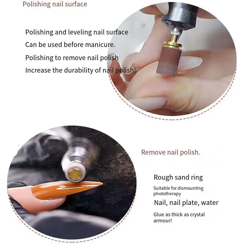 10 шт. песочные пилочки для ногтей дрель лака кутикулы шлифовальная головка