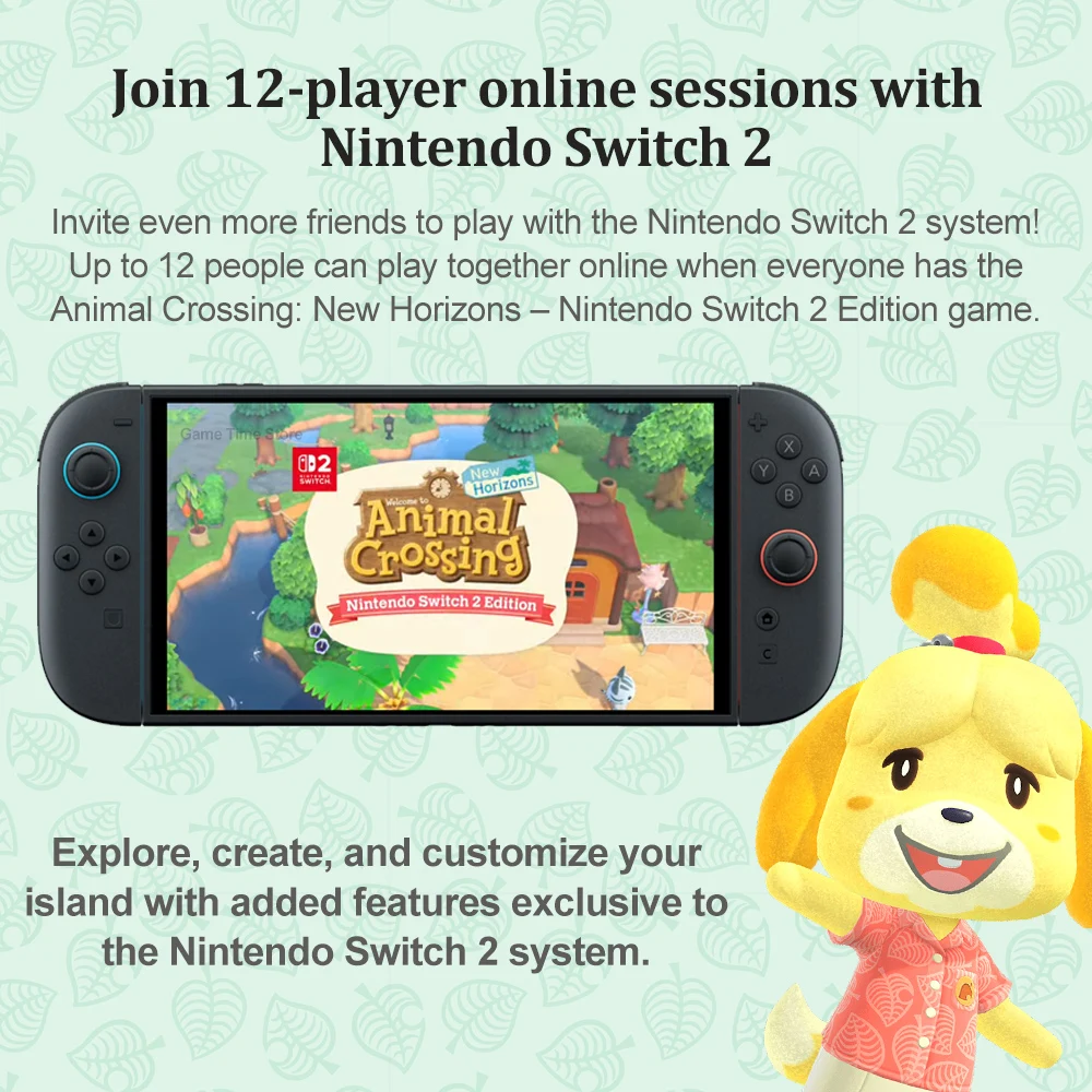 Фото Animal Crossing New Horizons Nintendo Switch 2 Edition NS2: Игры и предложения, физическая игровая карта, поддержка многопользовательской онлайн-игры №3