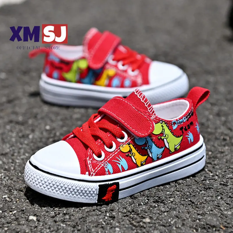 Children's Cartoon Canvas Shoes Boys and Girls Casual Low-top Shoes Baby Spring and Autumn Breathable Unisex Fashion Sneakers enlarge