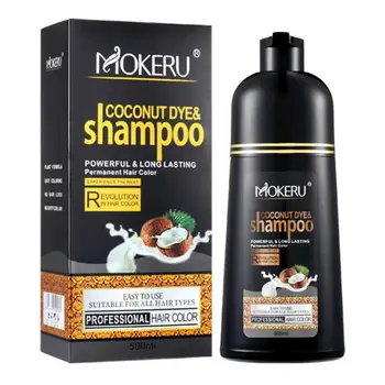Black Hair Dye Shampoo 500ml Long Lasting Color Shampoo For Men Women Hair Coloring Shampoo In Minutes Dye Shampoo 1