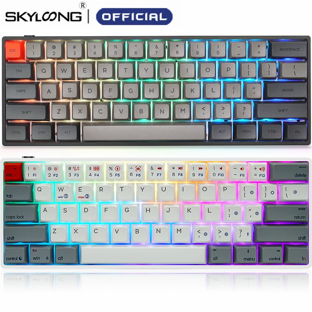Механическая клавиатура SKYLOONG SK61 GK61, Популярный оптический переключатель, RGB мини-геймеры, игровые клавиатуры для настольных ПК, планшетов, ноутбуков