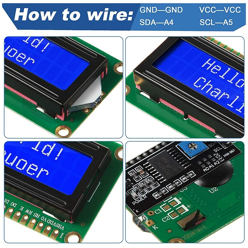 Последовательный адаптер ЖК-интерфейса IIC/ I2C/ TWI и подсветка ЖК-модуля