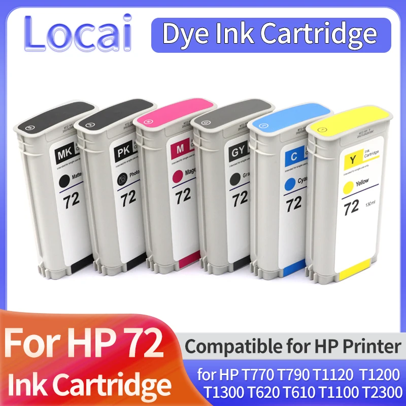 Чернильный картридж для HP 72 совместимый с красящими чернилами HP72 T790 T610 T620 T770 T795