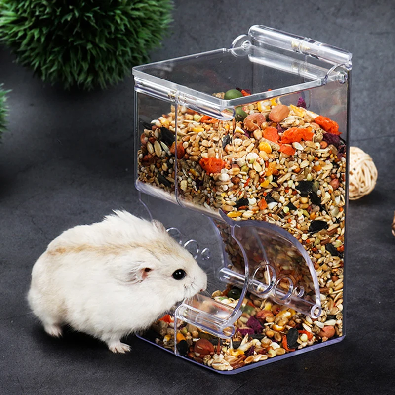 

Hamsters Feeder Small Animals Automatic Dispenser Gravity Auto Dispensers Pet Pellets Food Storage Bowl - Hamster Accessories