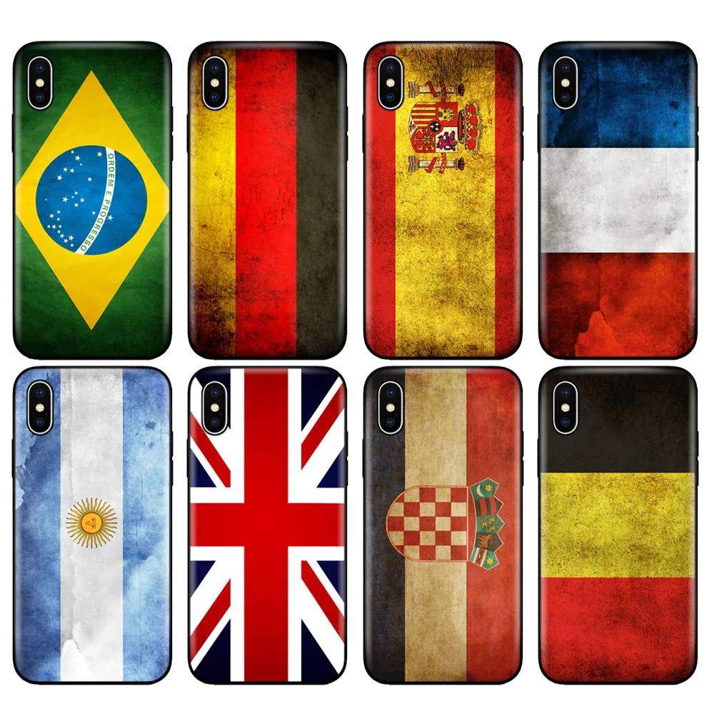 

Черный чехол из ТПУ для iphone 5 5s SE 2020 6 6s 7 8 plus X 10 XR XS 11 pro MAX, силиконовый чехол с флагом Бразилии, который поддерживает