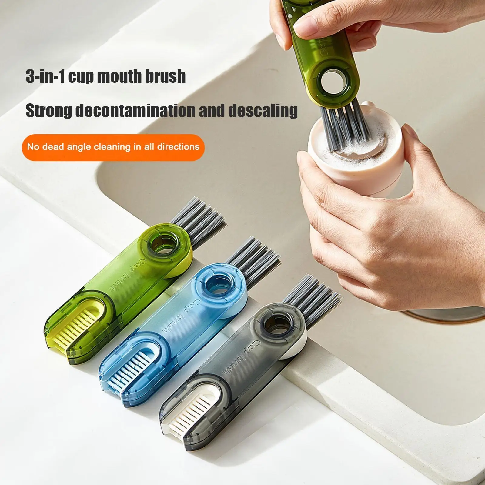 

Silicone Cup Brush 360° Rotating Cleaning Multifunctional Gap Cup Mould Tool Home Portable Baby Groove Clean Bottle Z4E3