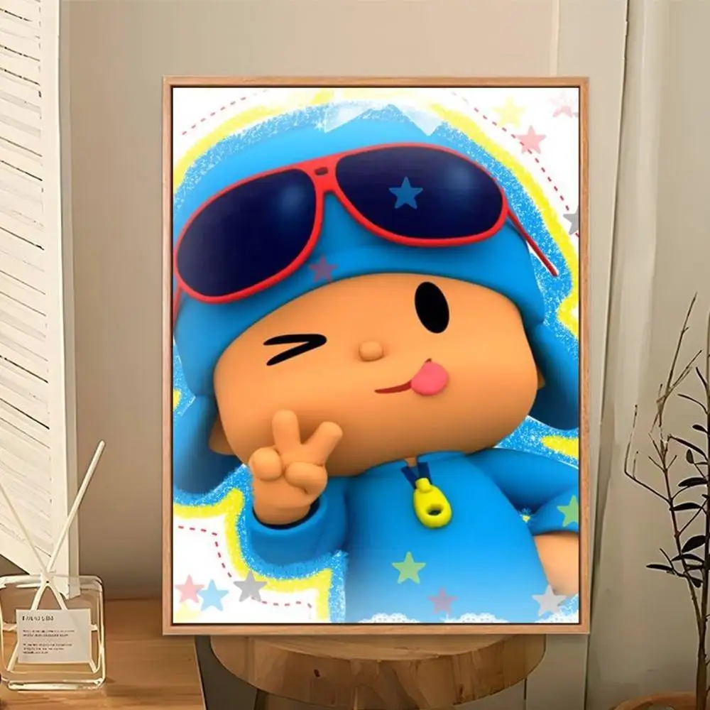 Фото Постер с мультяшным персонажем P-Pocoyo, идеальная космическая наклейка, самоклеящаяся, для офиса, домашнего кинотеатра, настенный декор, оригинальный подарок №4