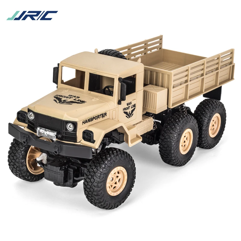 Фото JJRC Q68 Q69 1/18 2,4G 4WD матовый двигатель желто-зеленый Радиоуправляемый внедорожник военный грузовик модель RTR детские игрушки для мальчиков №4