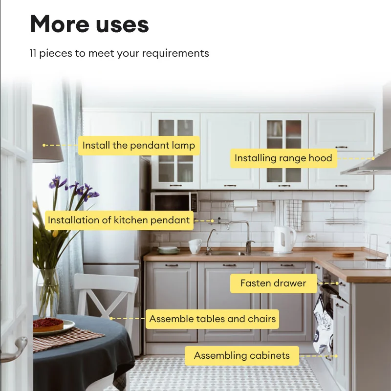 Набор инструментов Deli 11 шт. набор ручных для домашнего хозяйства с пластиковым