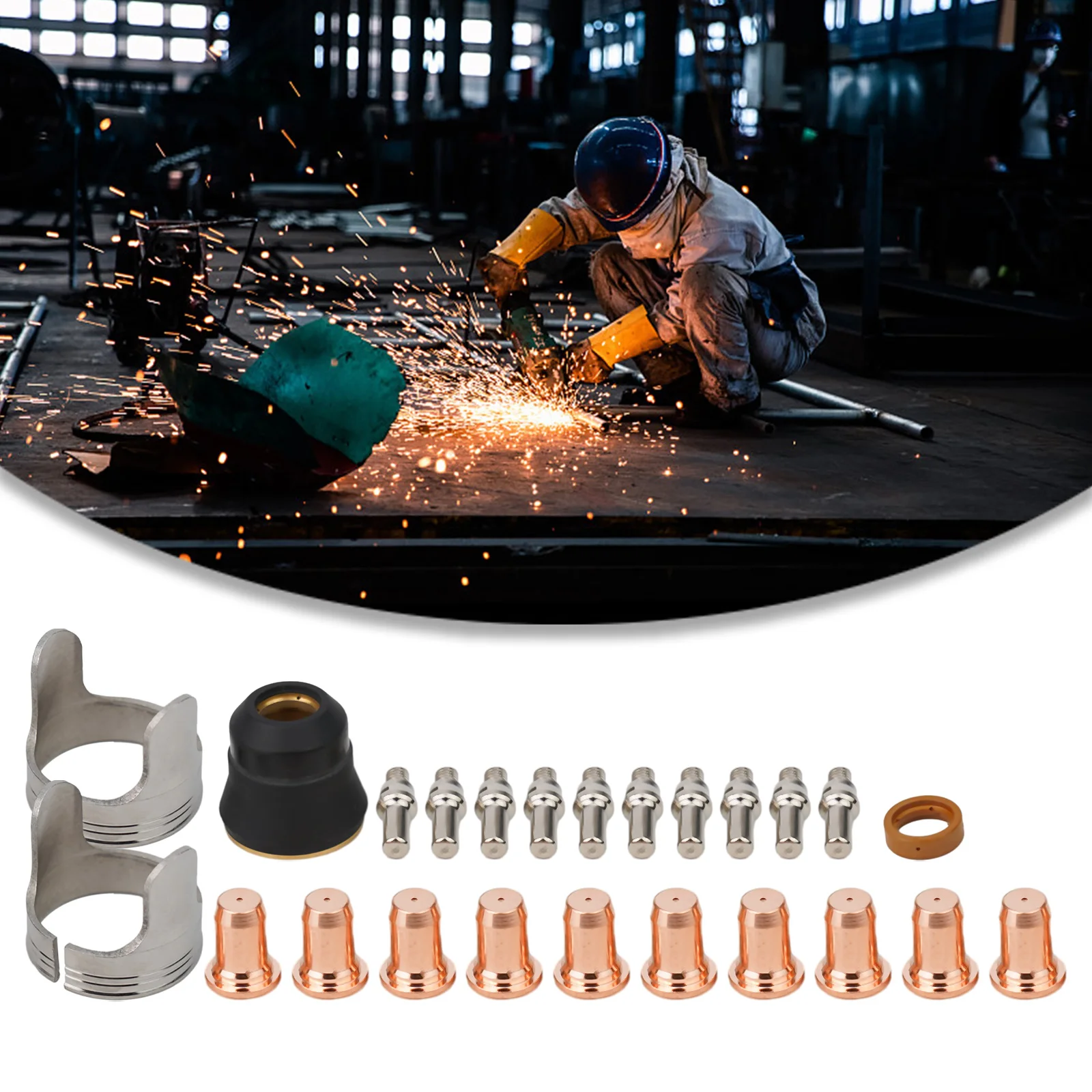 Для PTM-60 PTM60 PT60 IPT-60 IPT-40 PT40 Плазменные электроды 51313 Сопло 52582 медный гафниевый