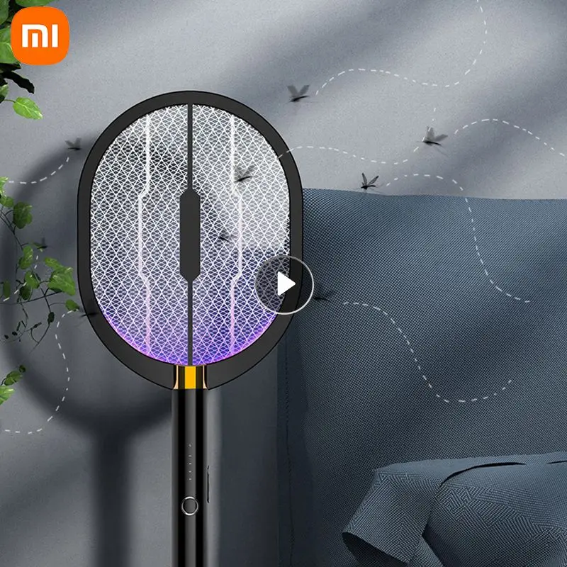 XIAOMI Electric Mosquito Racket Killer Electric Fly Swatter Fryer Flies Cordless Battery Power Bug Zapper Insects Racket Kills