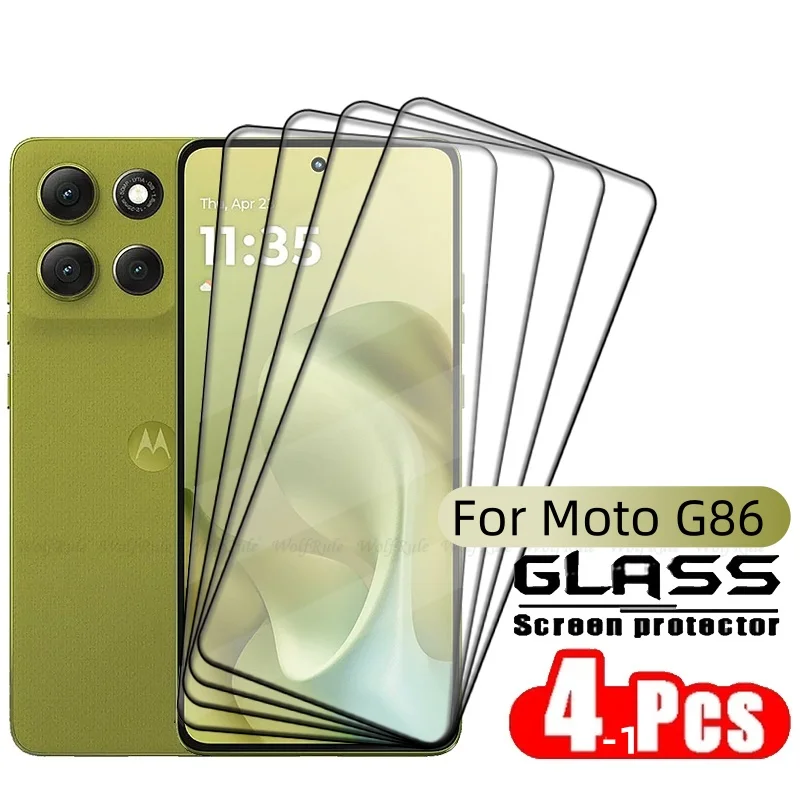 Фото 4/3/2/1 шт. для Motorola Moto G86 стекло Moto G86 закаленное стекло HD 9H полное покрытие клей защитная пленка для экрана Moto G86 G 86 №1