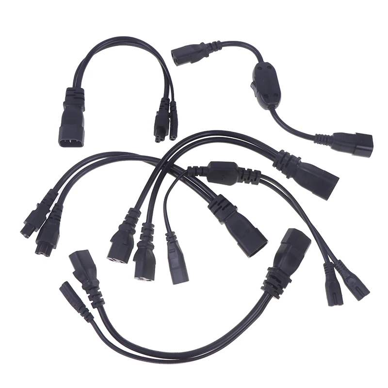 Штекер IEC C14 к 2XC13 C5 C7 C11 Женский разветвитель Y-типа Кабель питания кабель адаптера