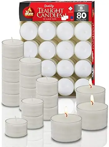 

Поджигающие свечи-8 часов-белые в прозрачных чашках-без запаха-80 шт. в упаковке-ЕС Votive свечи светодиодные свечи с мерцанием