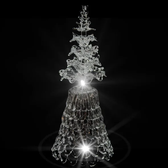 Колокольчик хрустальный Елочка малый Гусь Хрустальный GH-L009 |