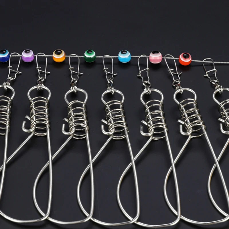 Портативный Регулируемый рыболовный Стрингер с катушкой из стальной проволоки