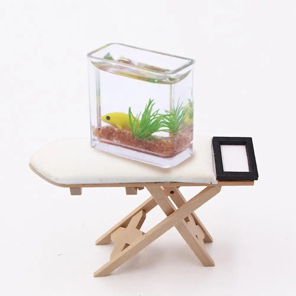 Миниатюрный стеклянный аквариум для кукольного домика модель чаши золотой рыбки
