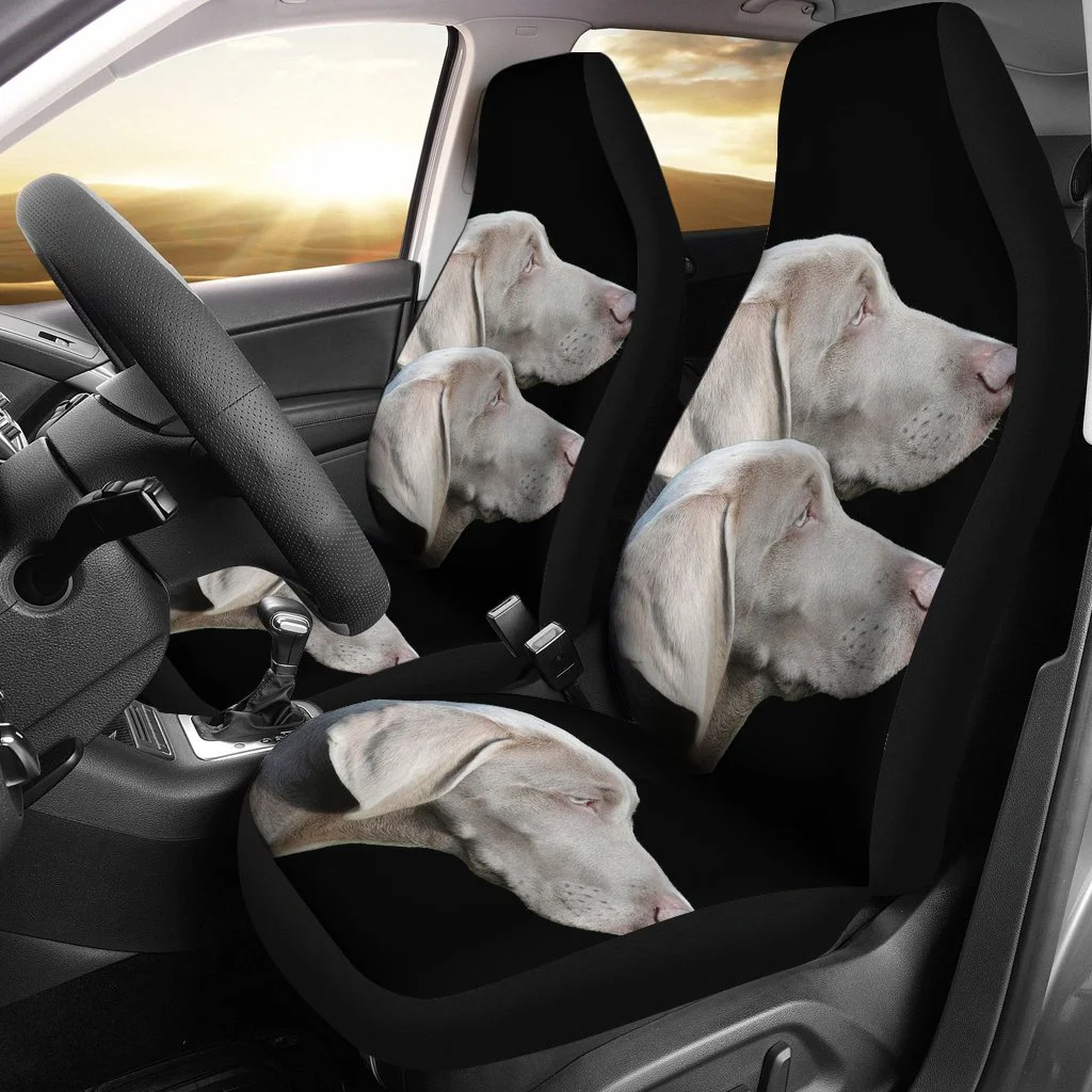 

Weimaraner Dog Art Print Car Seat Cover 2 PCS