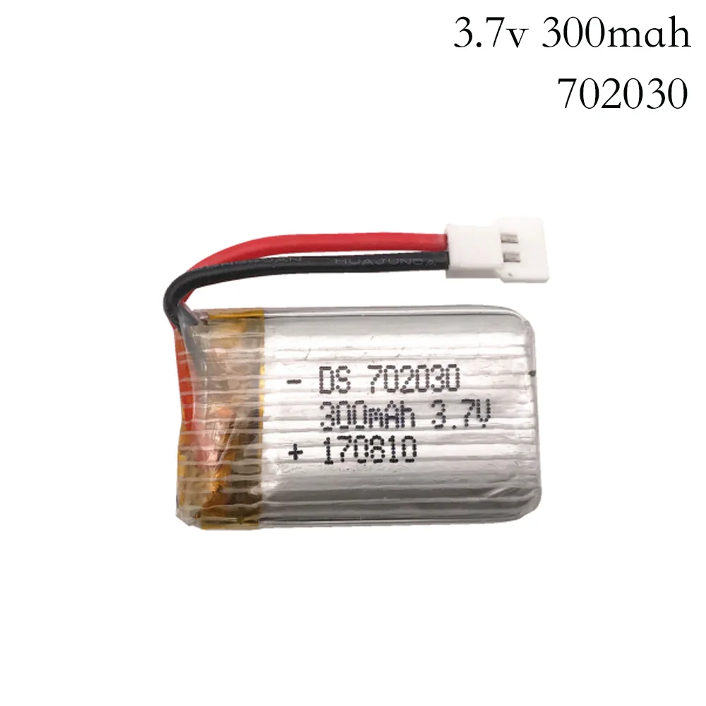 Литий-полимерный аккумулятор 3 7 в 300 мАч для E55 FQ777 FQ17W Hubsan H107 Syma X11C Udi U816 U830 вертолет
