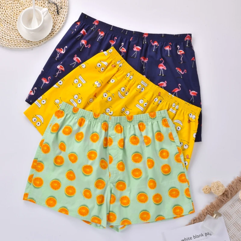 Men's Underwear Boxer Shorts Underpants 3pcs 100% Cotton Loose Men Pajama Pants Breathable Male Arrow Panties Hombre Boxershorts